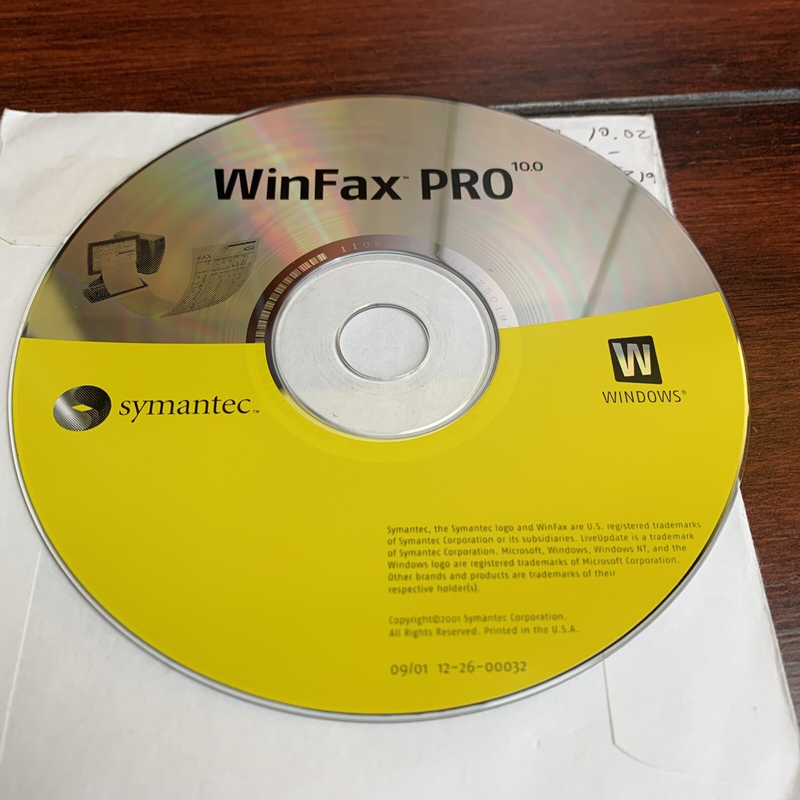 SYMANTEC WinFax Pro VERSION 10 Windows 2000 NT 98 95
