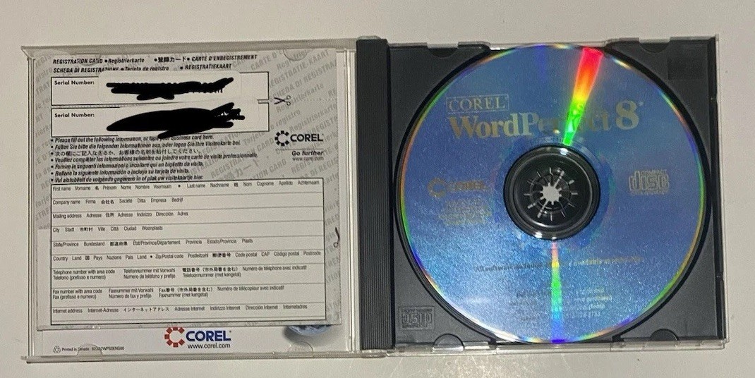 Corel Word Perfect Suite 8 CD For Windows (1997, PC Software) [COMPLETE]