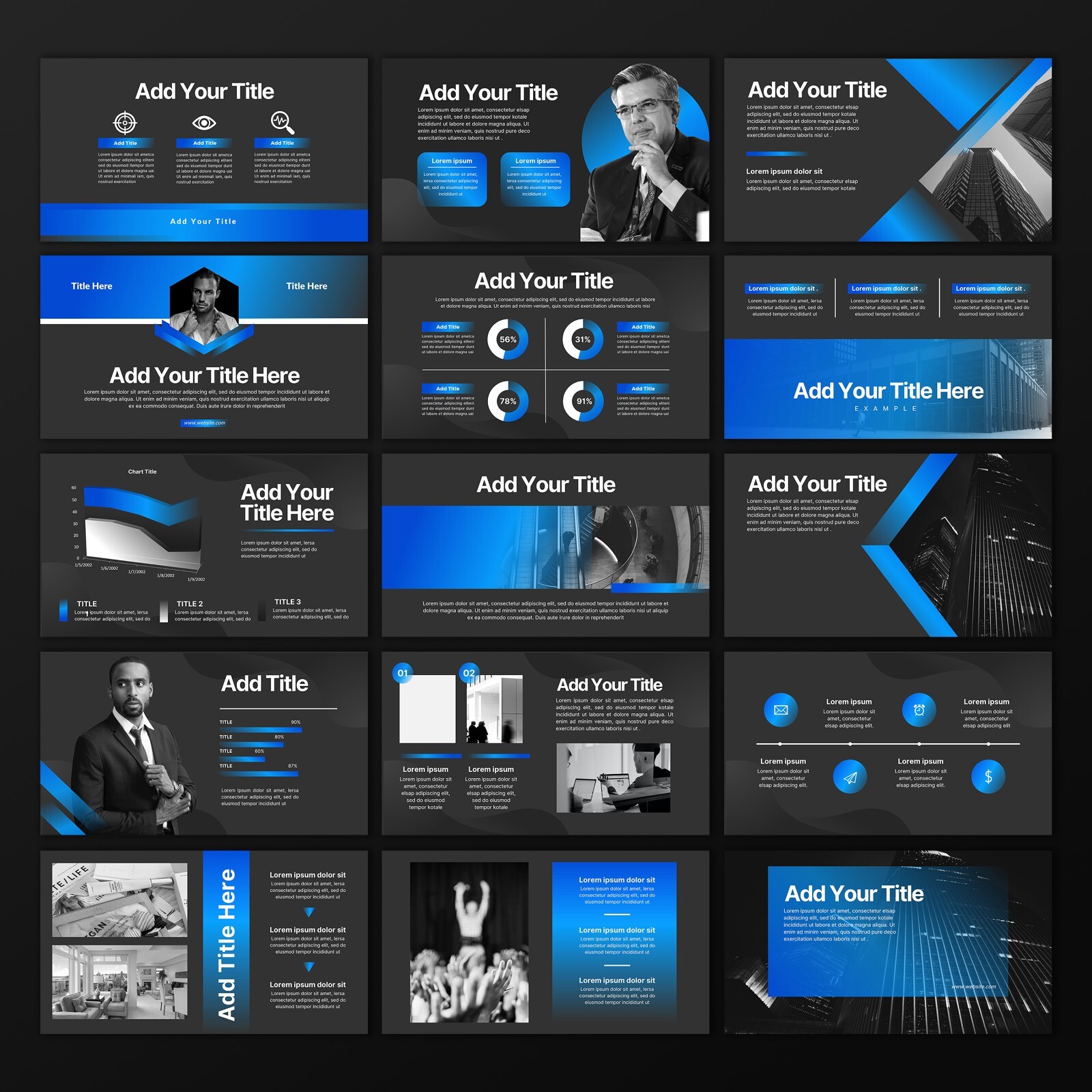 Modern Blue PowerPoint Template 2025 – Minimalist Business Strategy Slide Deck