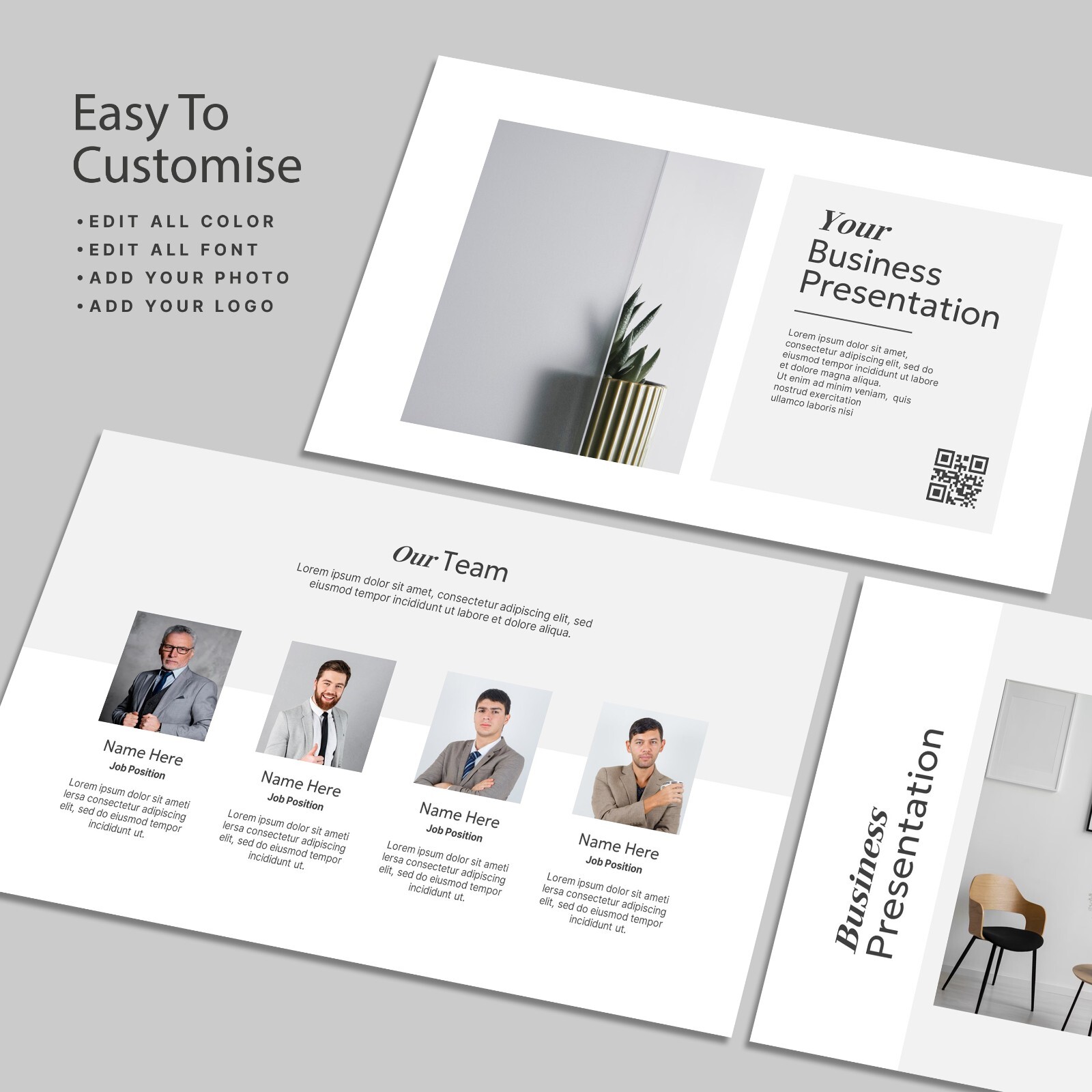 Clean PowerPoint Template – Modern White Minimalist Business Presentation