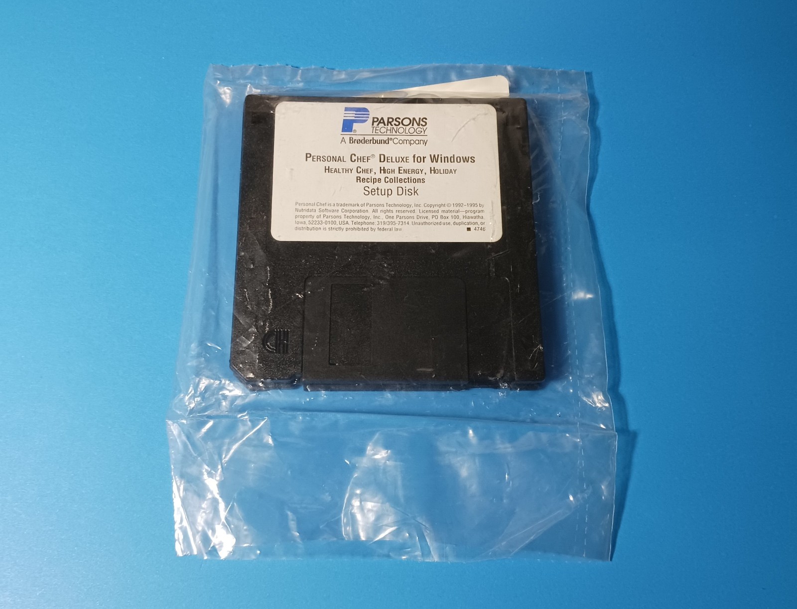 Parsons Technology 3.5″ Diskettes Personal Advocate Chef Deluxe NEW