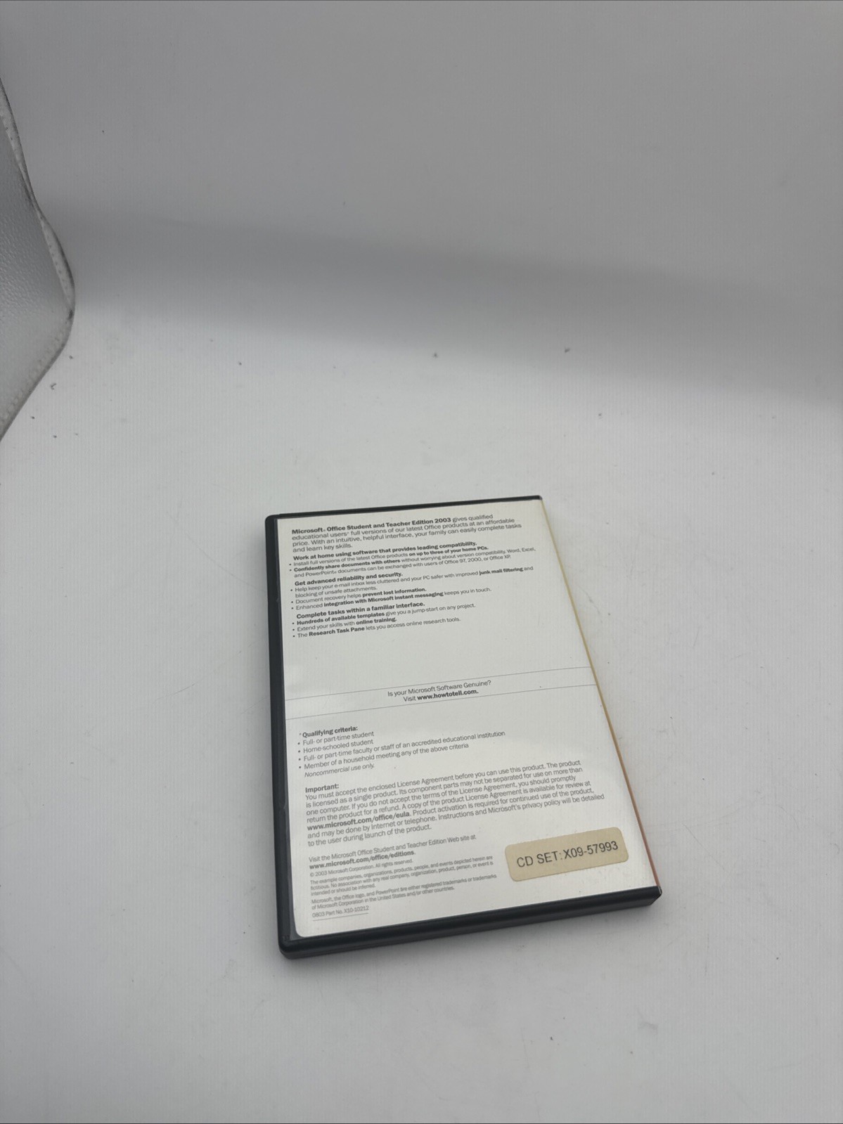 Microsoft Office Student and Teacher Edition 2003 Word Excel w/Key