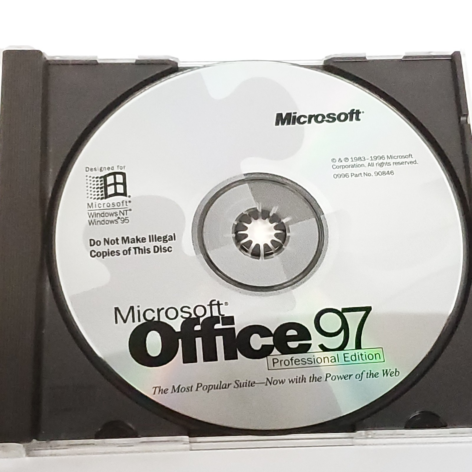 MICROSOFT OFFICE 97 Professional Edition CD, w/ Key Code -1997 for Windows 95 NT