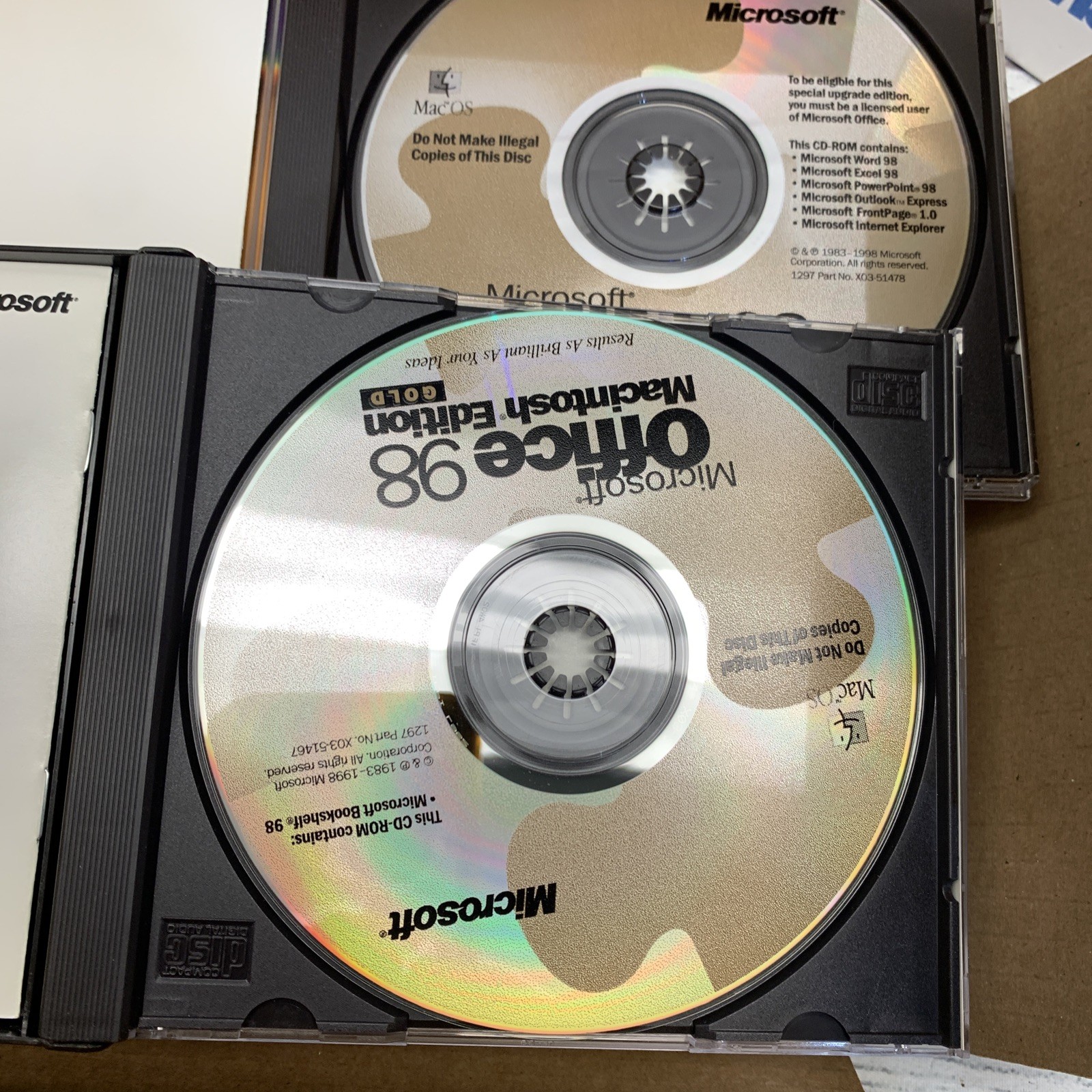 Vintage Microsoft Office 98 Macintosh Edition Upgrade Gold Edition