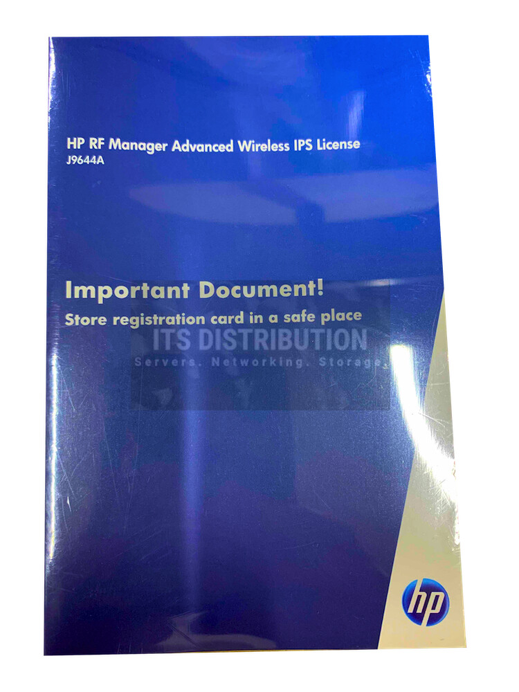 J9644A I HP ProCurve RF Manager Advanced Wireless IPS License BRAND NEW