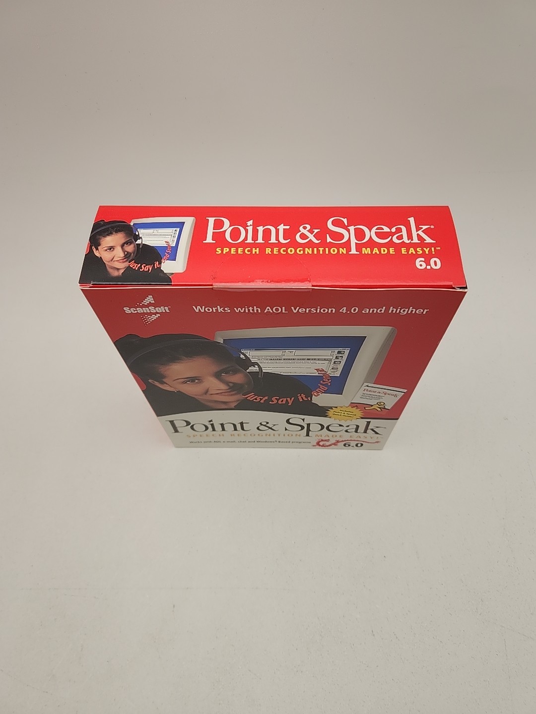 AOL Dragon Systems Point &Speak Windows 95/98/NT/2000 XP BIG BOX PC NEW SEALED