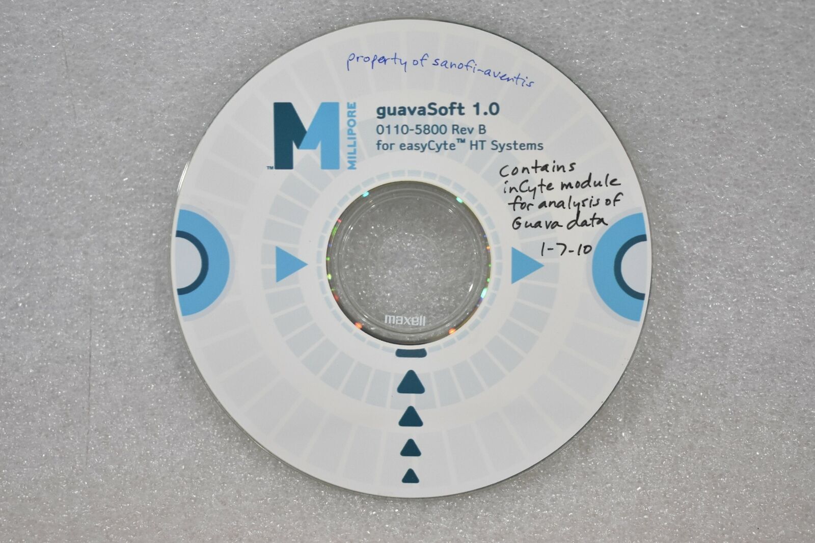 MILLIPORE GUAVASOFT 1.0 0110-5800 REV. B FOR EASYCYTE HT SYSTEMS