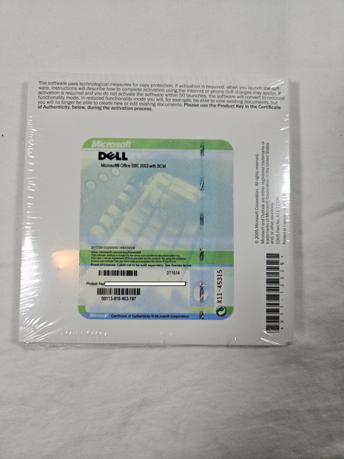 Microsoft Office 2003 Small Business Edition With BCM & Key NEW SEALED