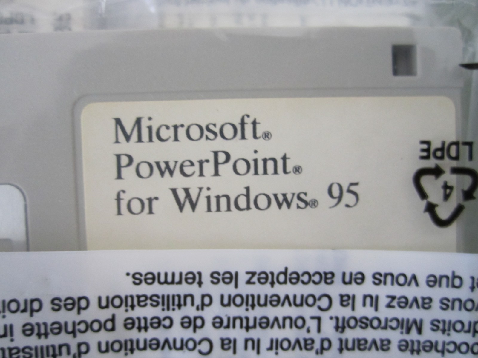 New ! Microsoft Office Windows 95 Power Point & Floppy Disks & Booklet w/ Key