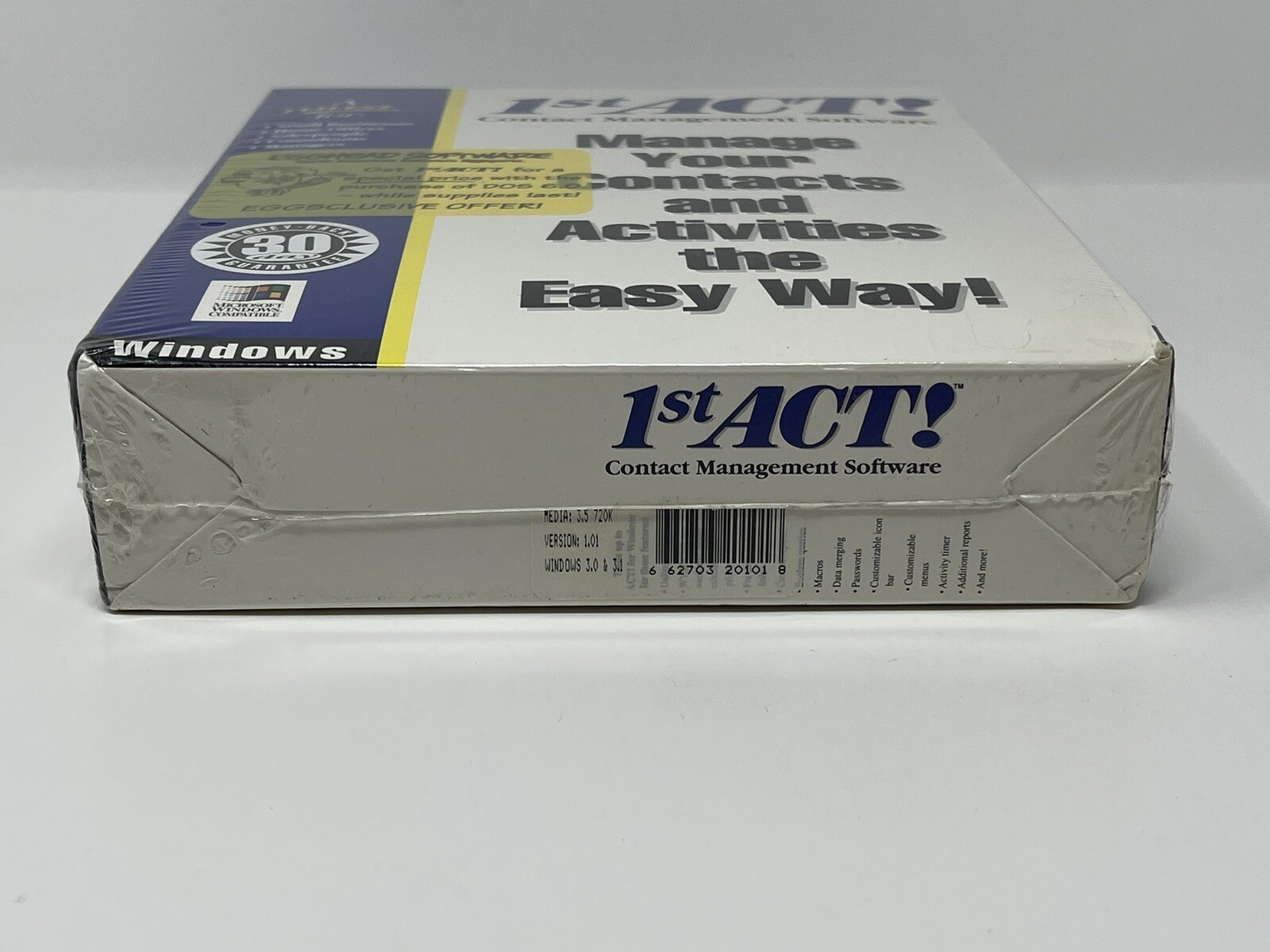 1st ACT! Contact Management Software for Windows 1992 Vintage New Sealed