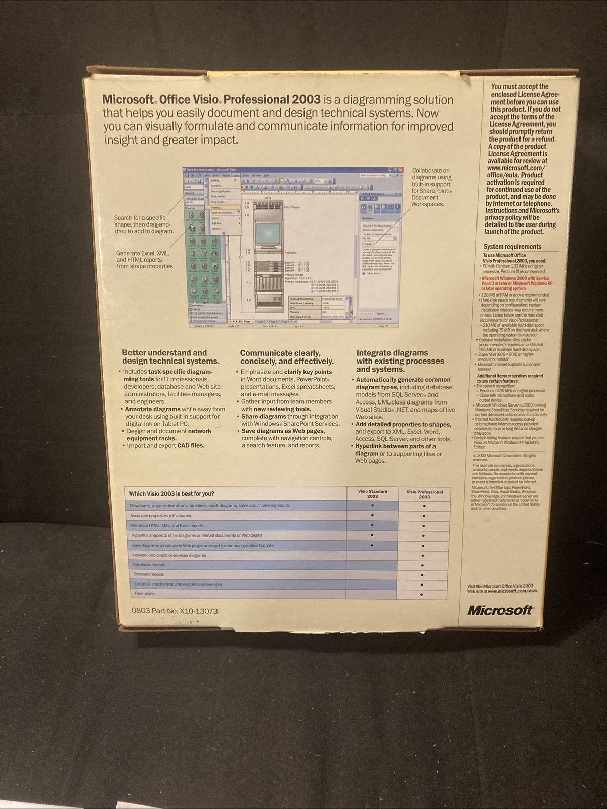 Microsoft Office Visio Professional 2003 in Original Box