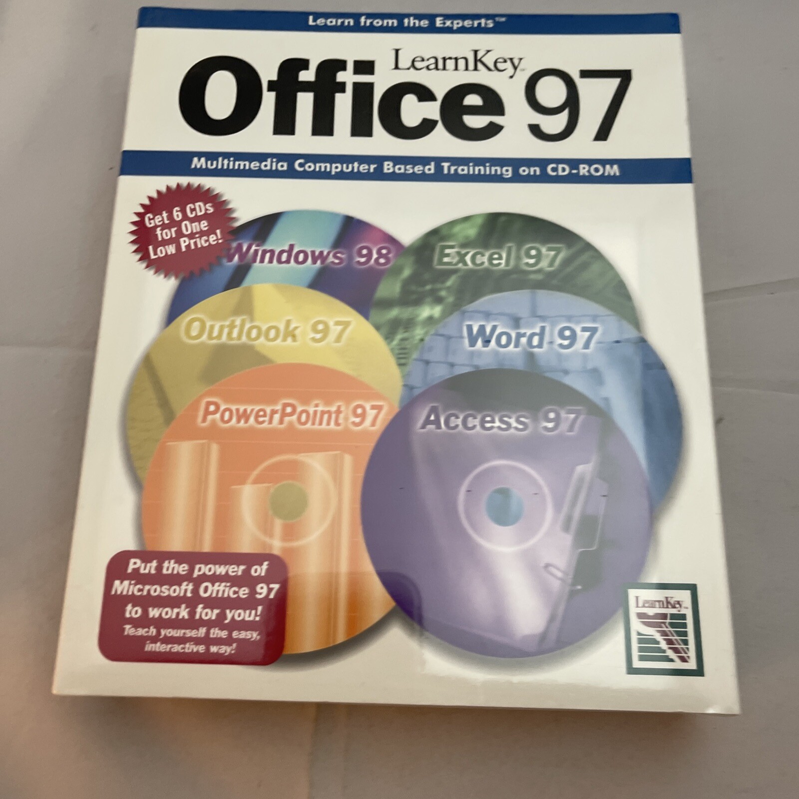 LearnKey Microsoft Office 97 PC Training Software CD ROM Set Windows 98 Sealed
