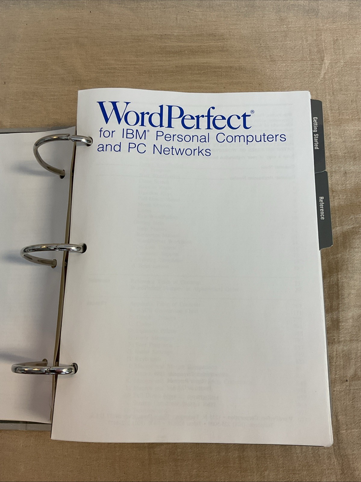 WordPerfect for DOS 5.1 Manual 3-Ring Binder 1989 Box Slip Case IBM PC