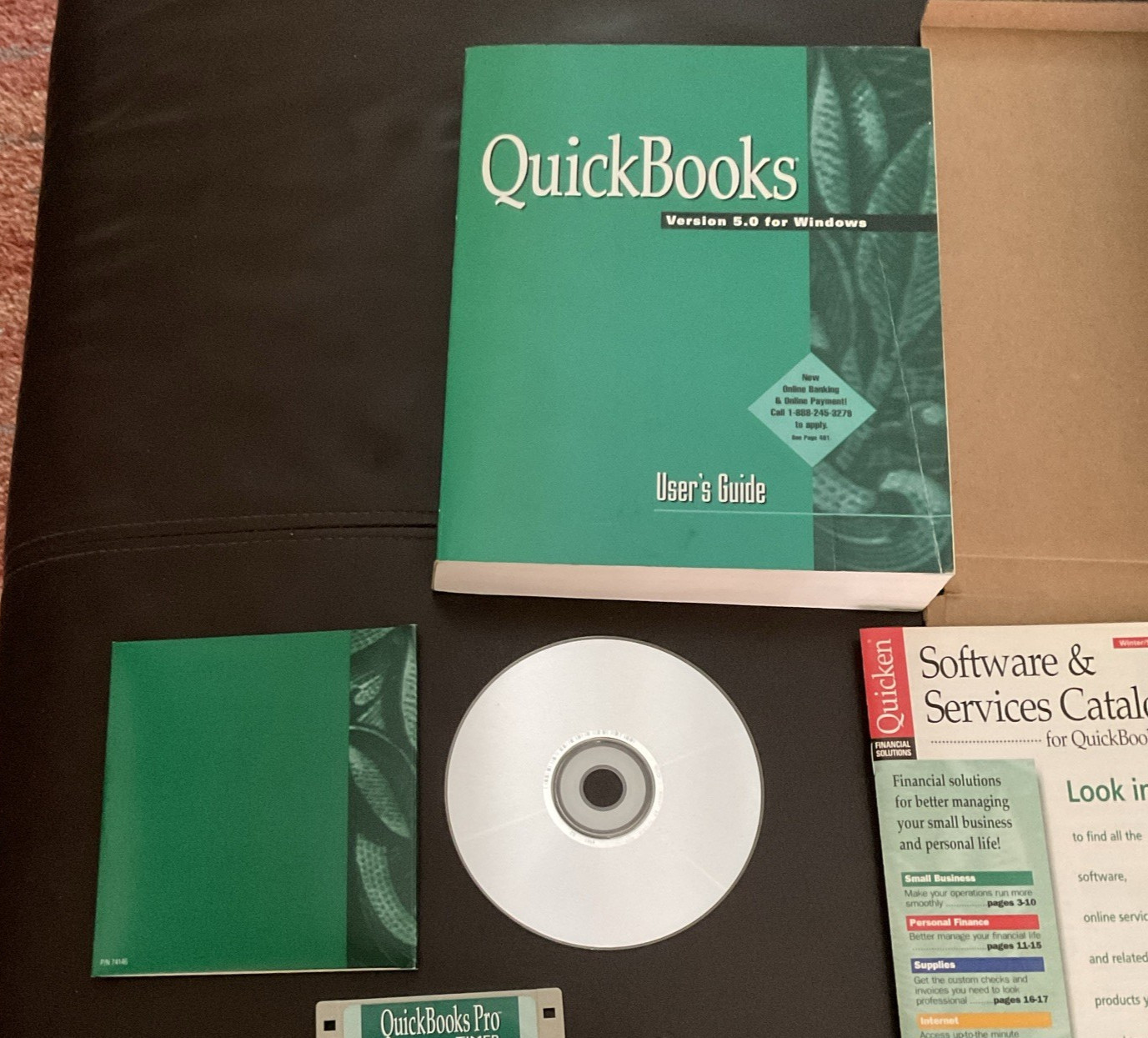 Quickbooks Version 5.0 for Windows Early QB Vintage with CD & FD’s