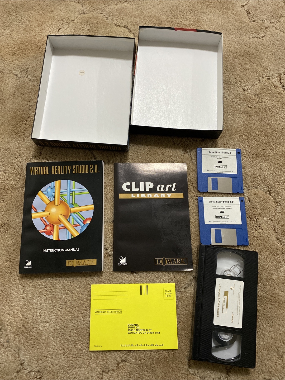 Vintage Domark Virtual Reality Studio 2.0 1992 3.5″ Disks For IBM