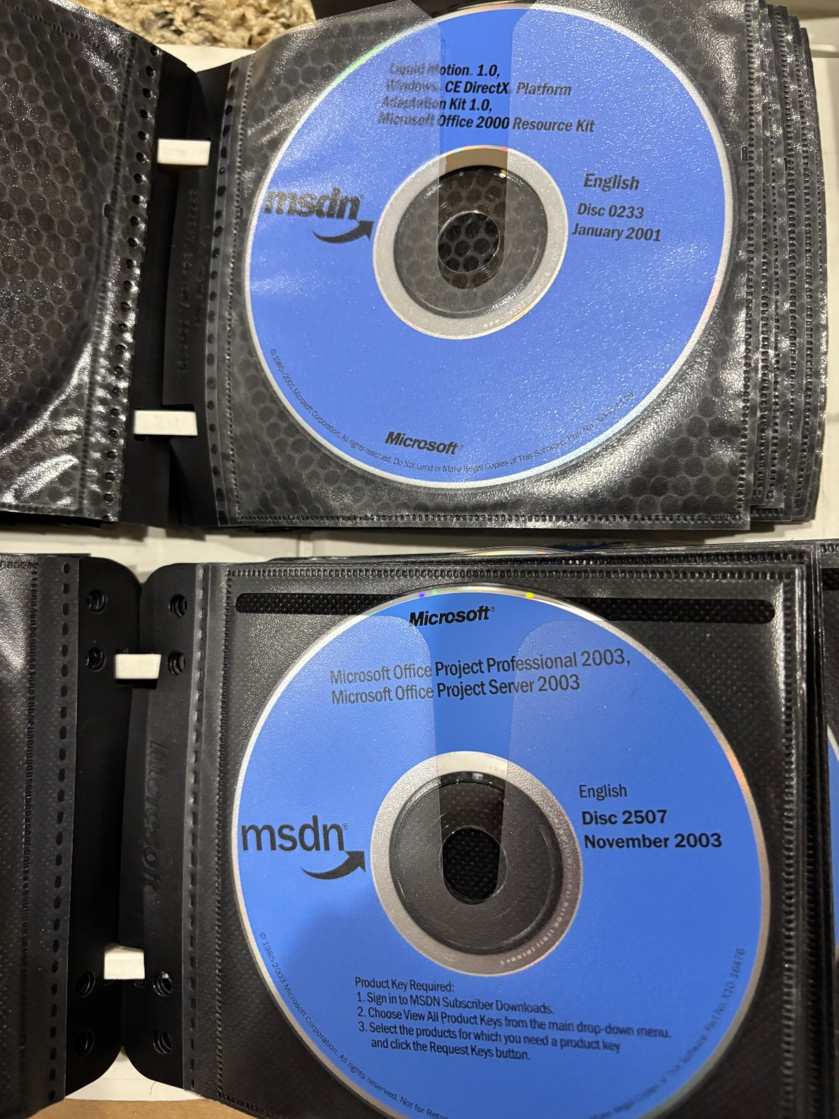 MSDN Subscription Software Library early 2000 software