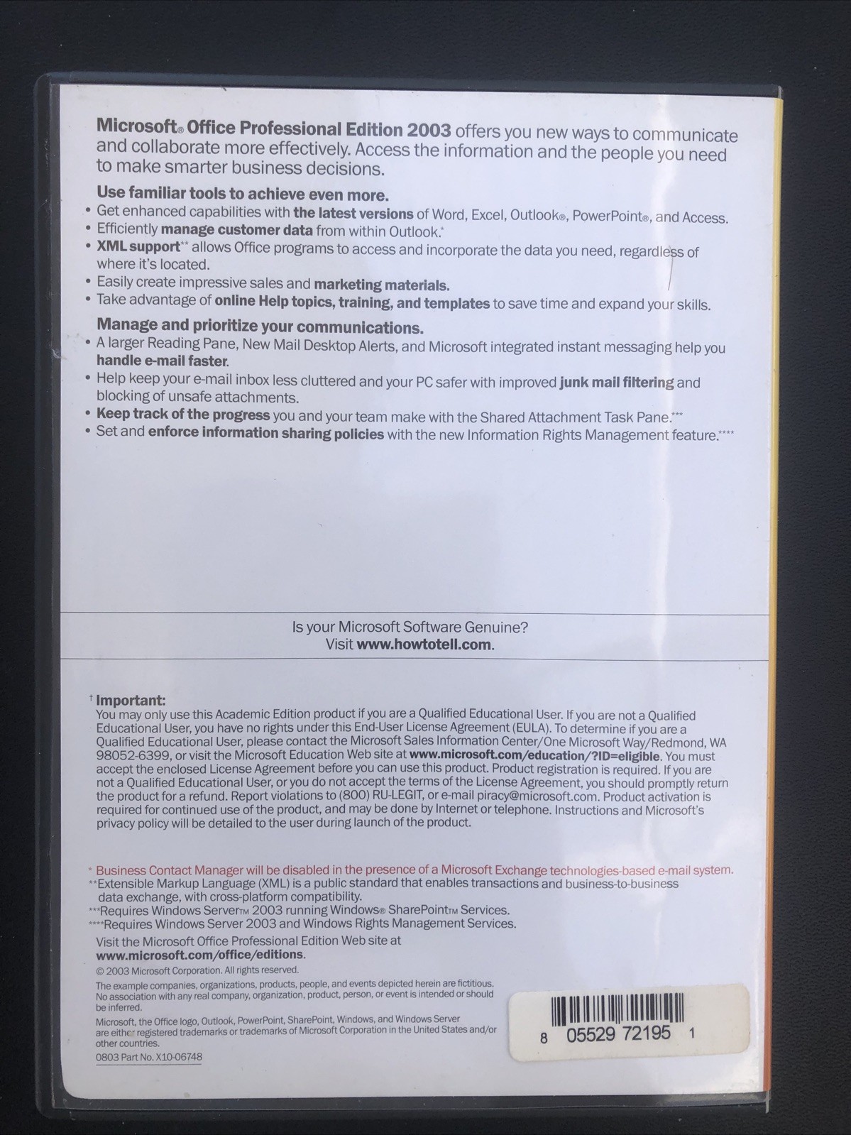 Microsoft Office Professional Edition 2003 with orig. product/license key