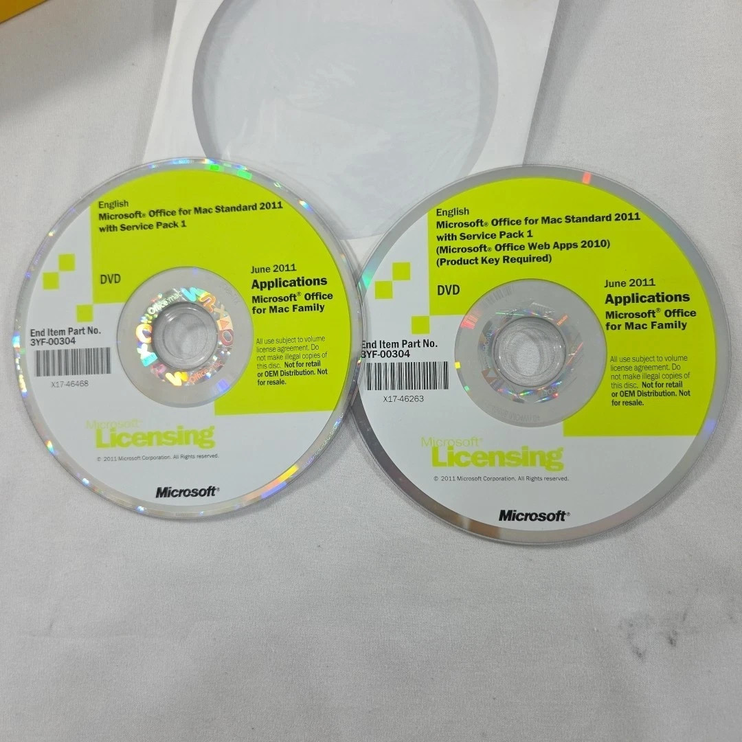 Microsoft Office 2008 Home & Student for Mac w/ 3 Product Keys