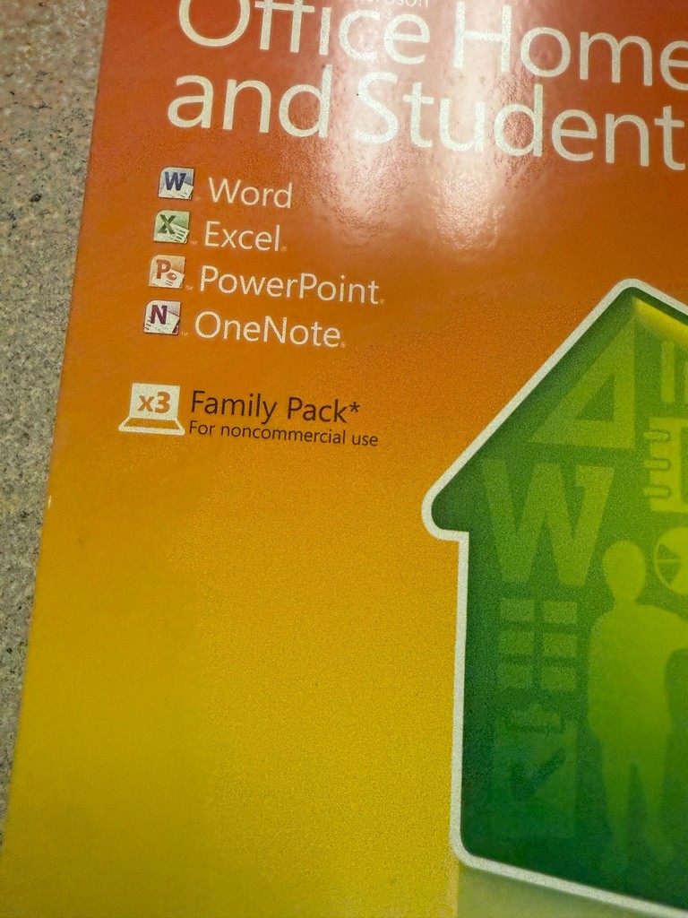 Microsoft Office 2010 Home and Student Family Pack Licensed For 3PCs Retail Box
