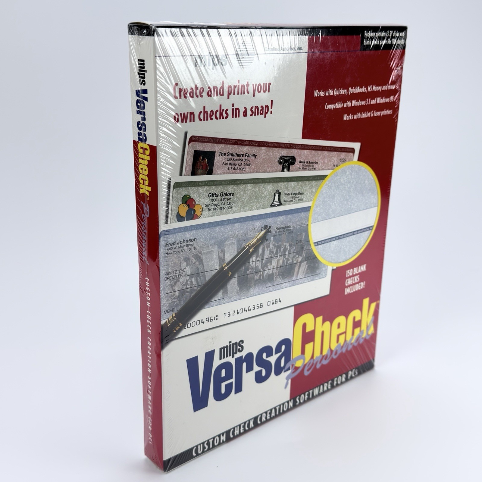 Mips Versa Check Personal Custom Check Creation Software 3.5″ Floppy w/150 Blank