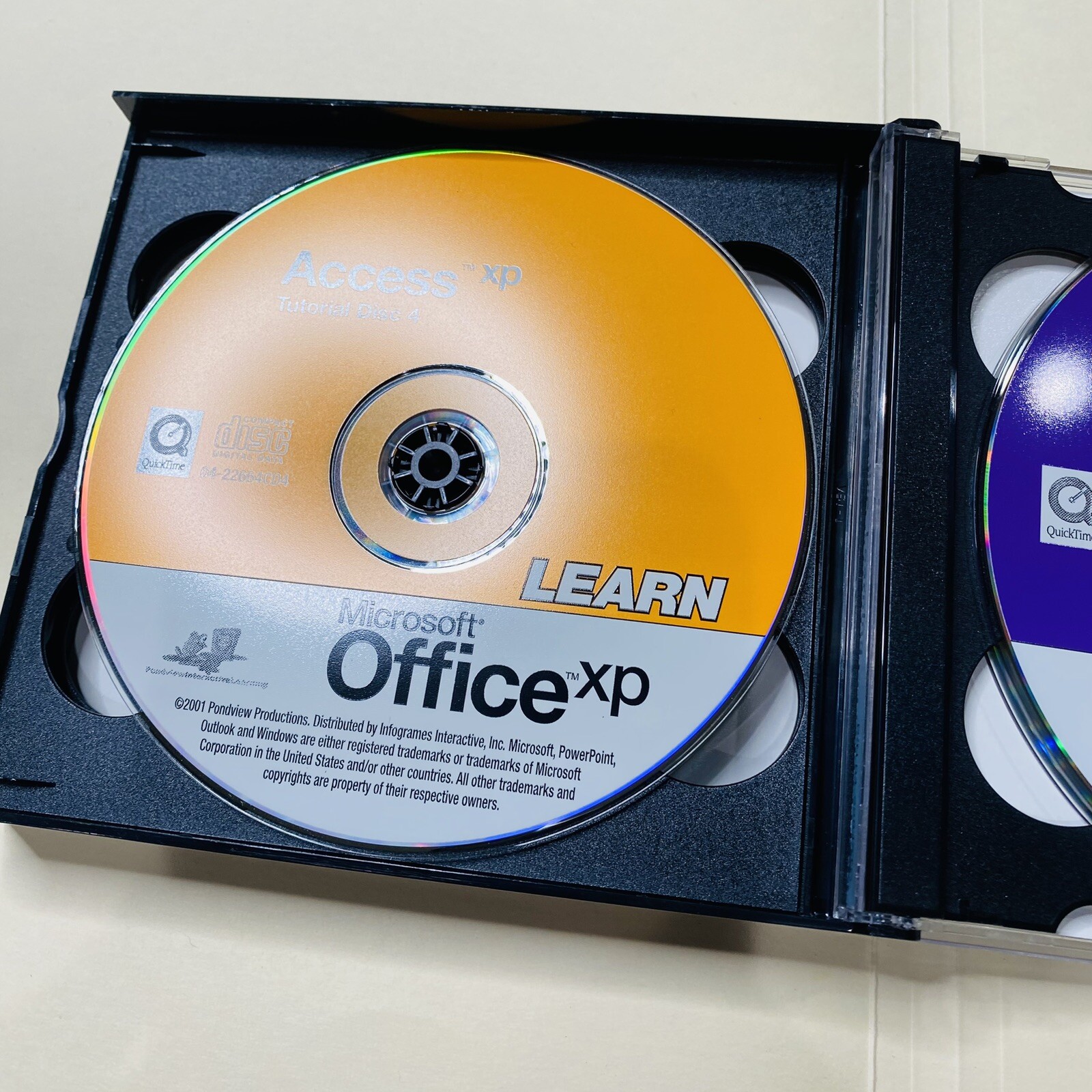 Microsoft Office Xp LEARN Interactive Turtorial 6 Cd Nice CLEAN 2001 Vtg