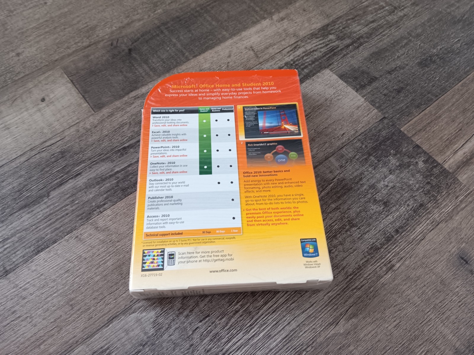 Microsoft Office Home & Student 2010 Windows (3 Devices) DVD With Product Key