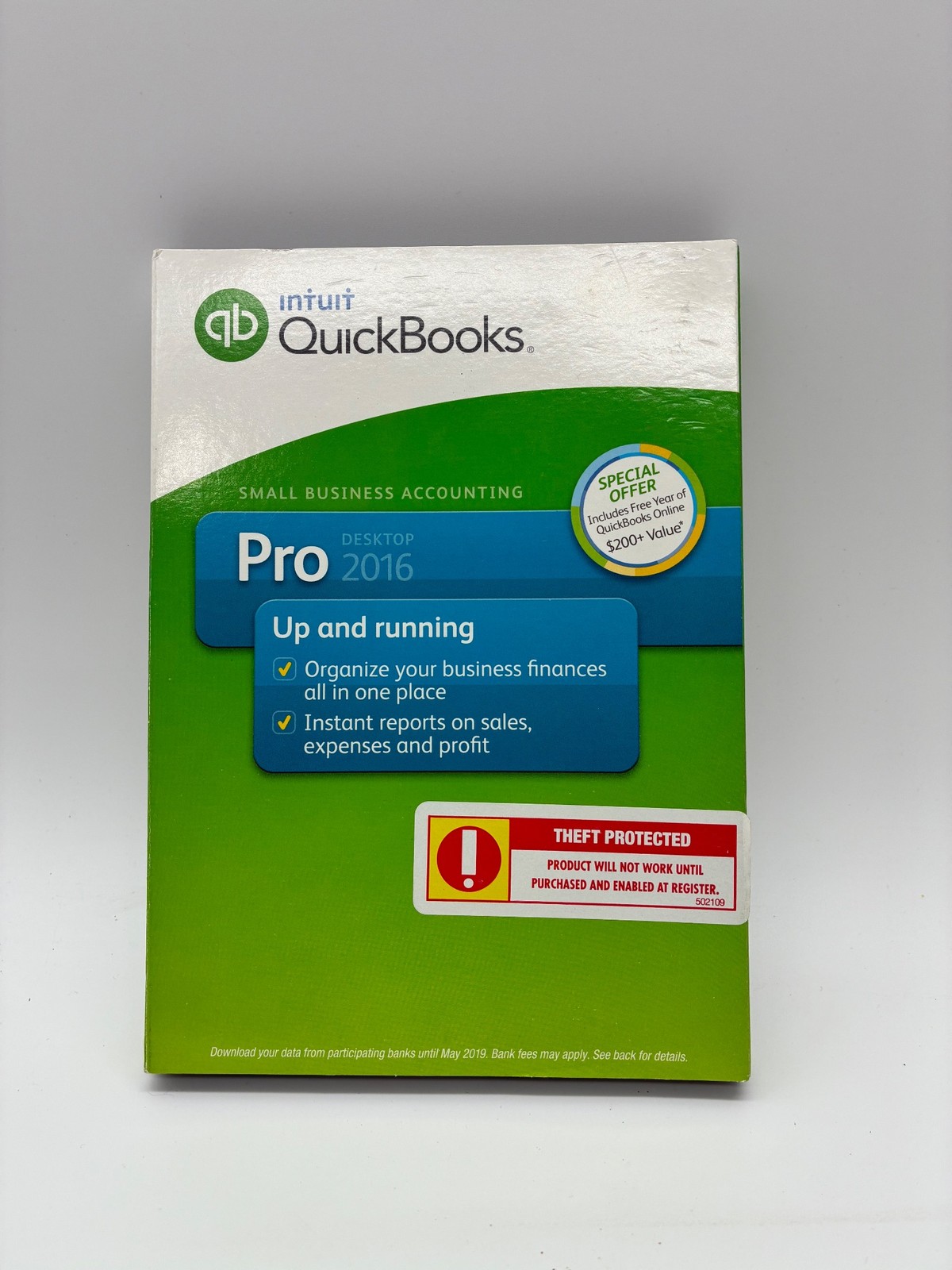 Intuit QuickBooks Pro 2016 Desktop Software Windows PC CD Manuals W/ Product Key