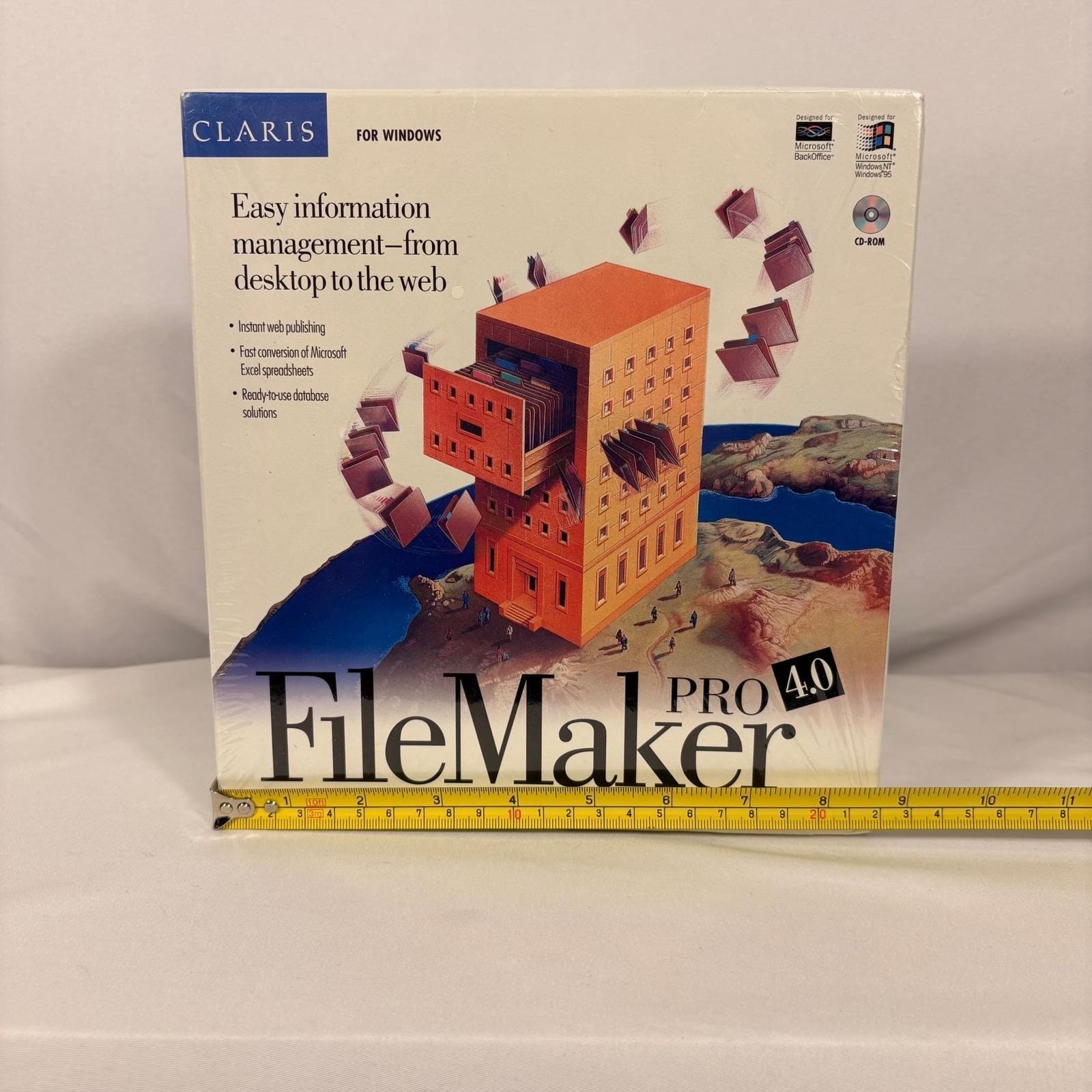 Claris FileMaker Pro 4.0 for Windows Vintage Database Software New Sealed Box