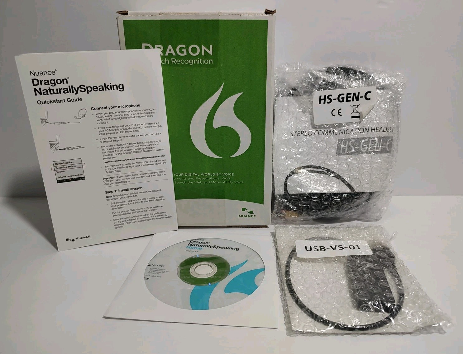 Nuance Dragon NaturallySpeaking 13 software w/ Headset – New Retail Box