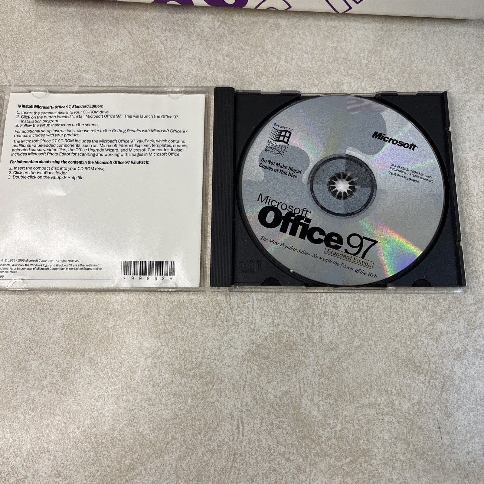 Microsoft Office 1997 Professional Edition CD Disc ONLY Vtg