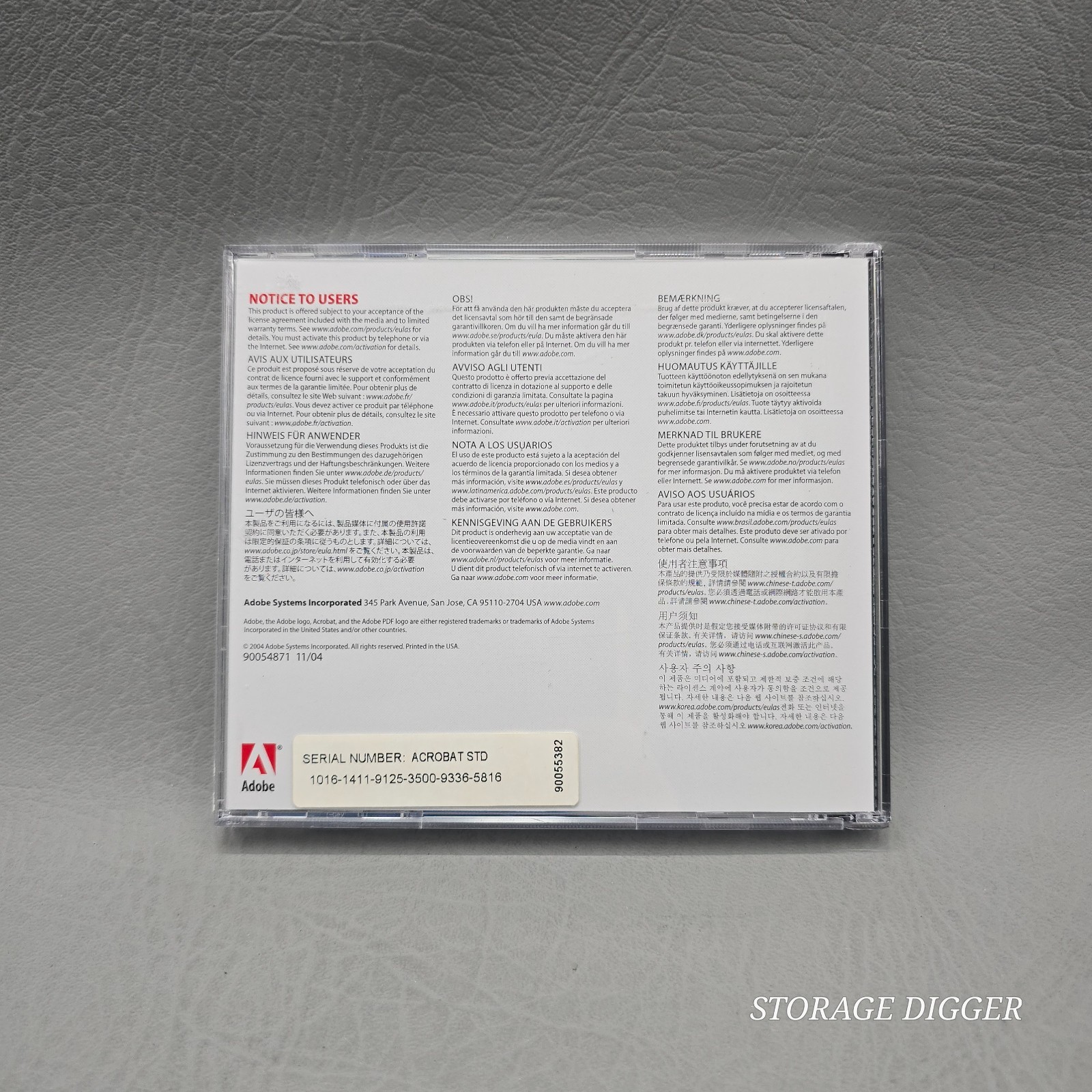 2004 Adobe Acrobat 7.0 Standard 90054870 90054885 Upgrade for Windows, CD