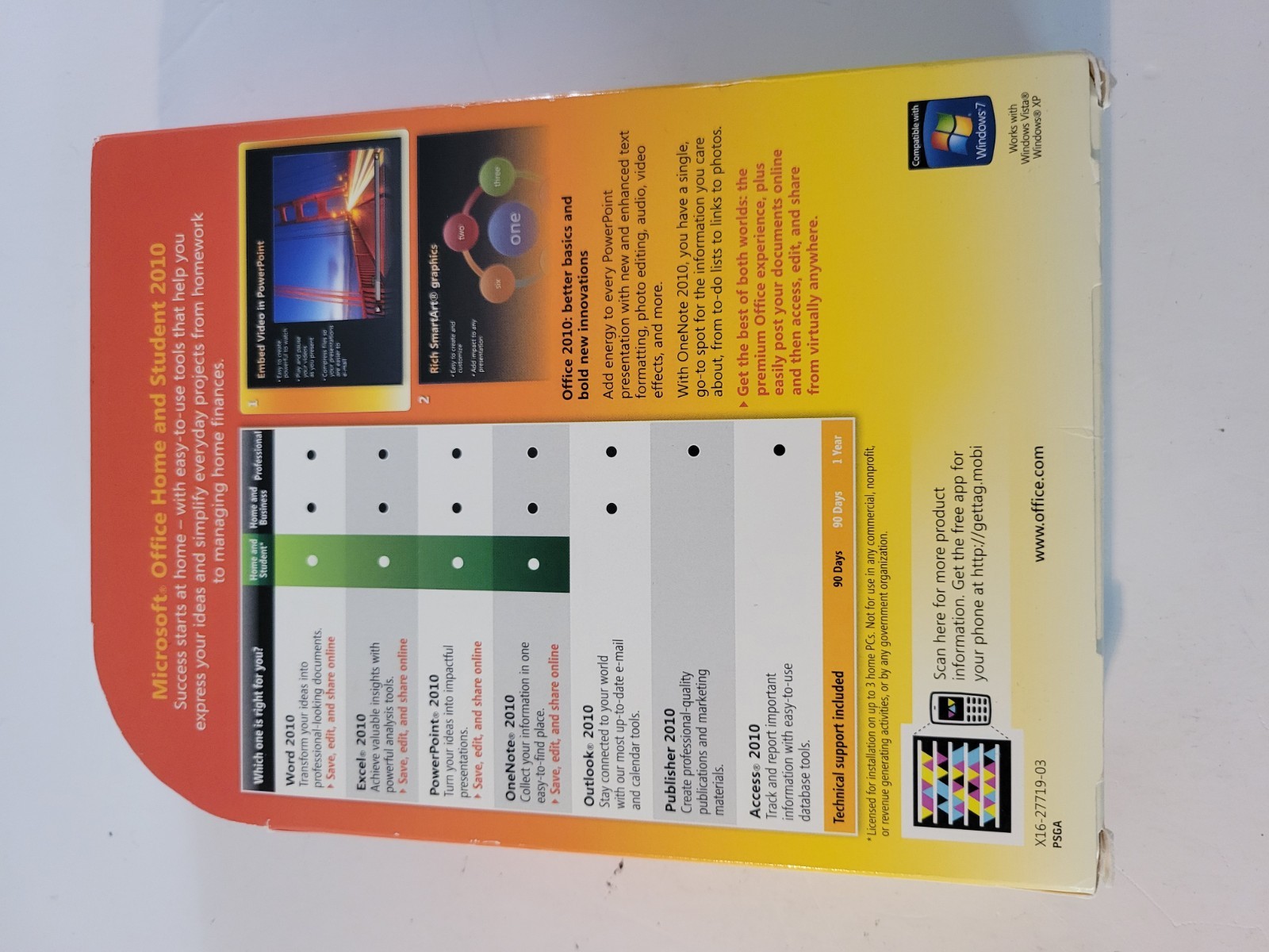 Microsoft Office Home and Student 2010 Family Pack 3 Home PCs
