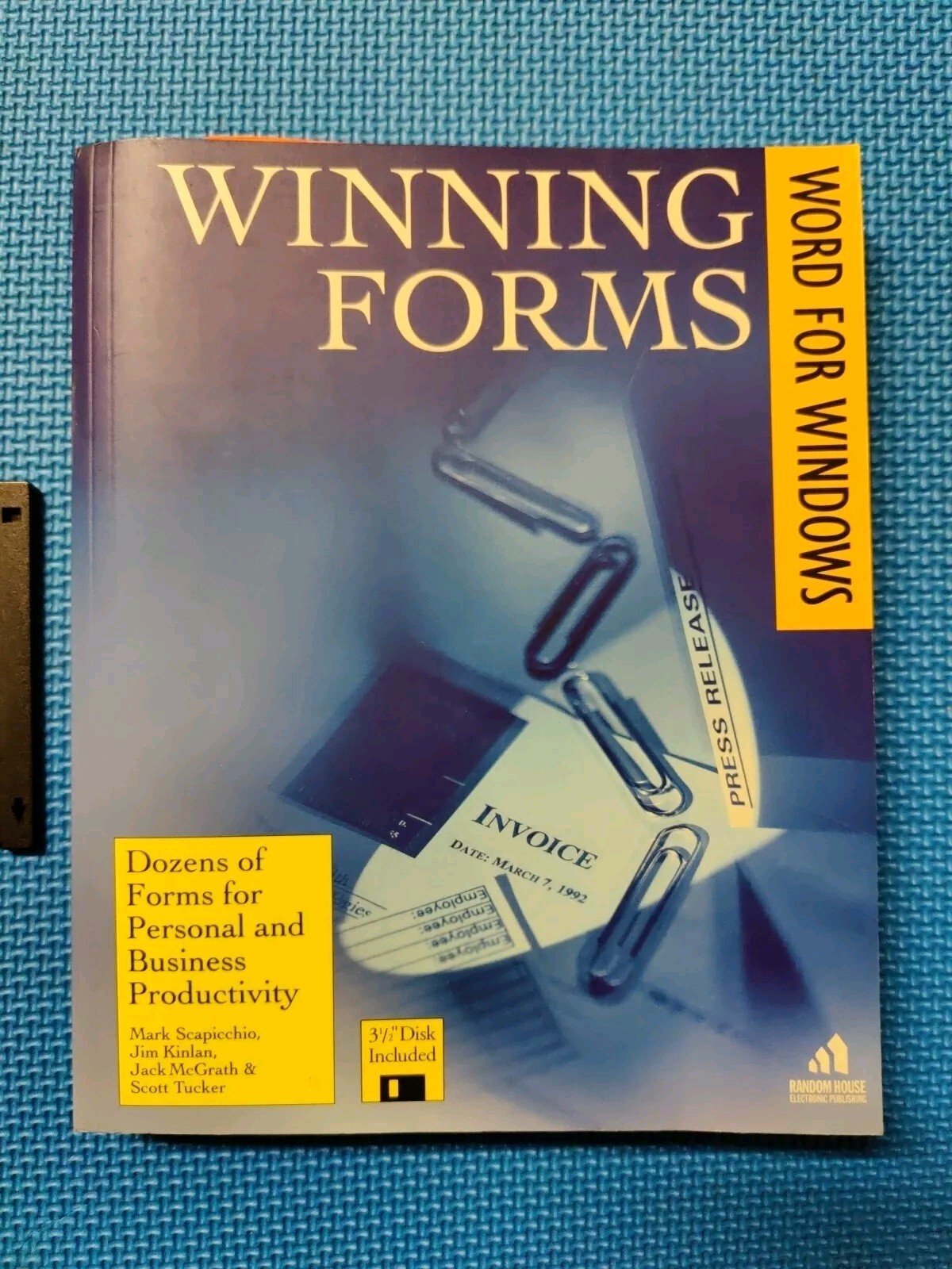 Vintage Random House Winning Forms for Windows Book + 3.5 Floppy Disk EXC
