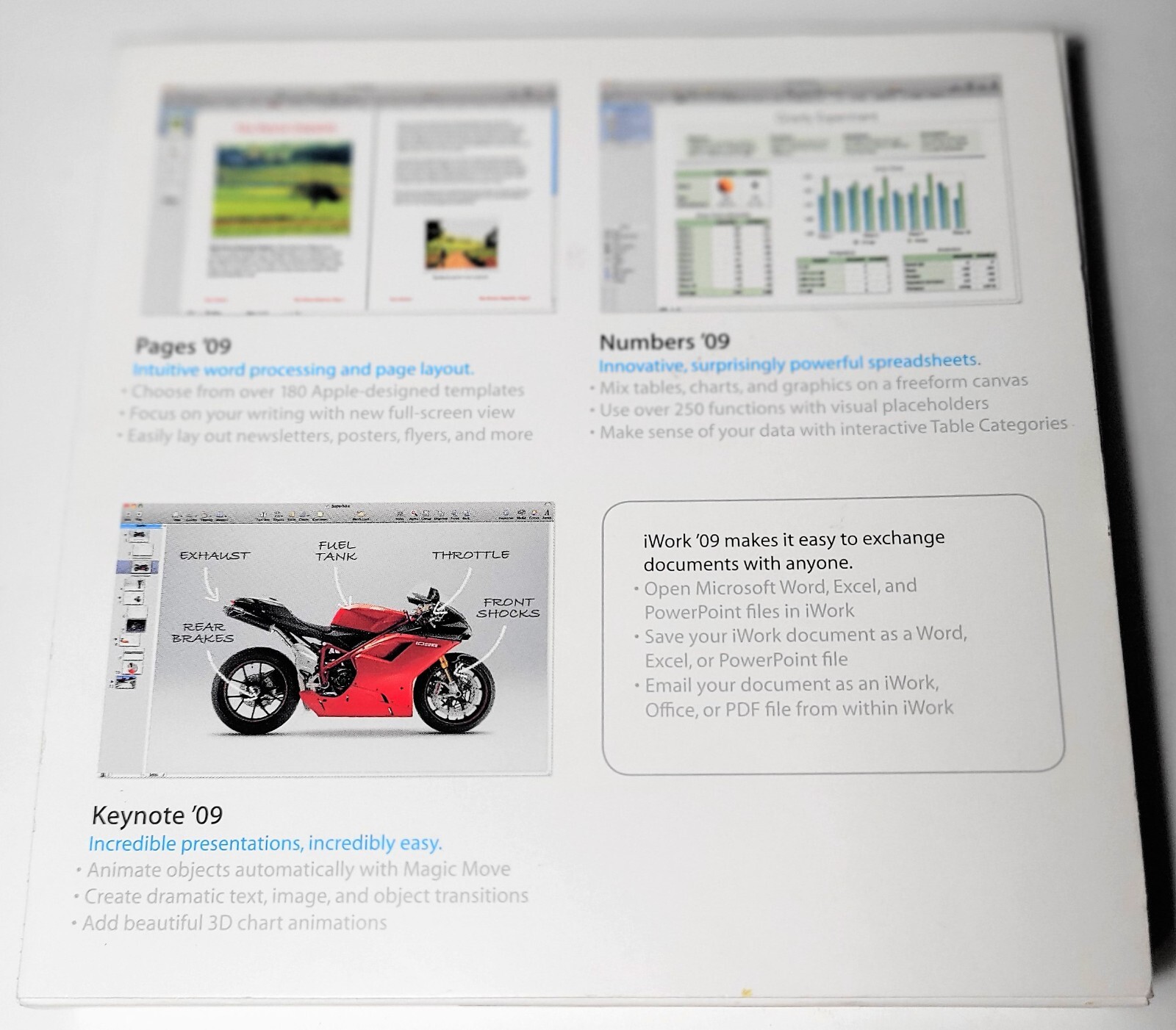 Apple iWork ’09 V9.0 MB942Z/A Install DVD Full Retail Version for Mac