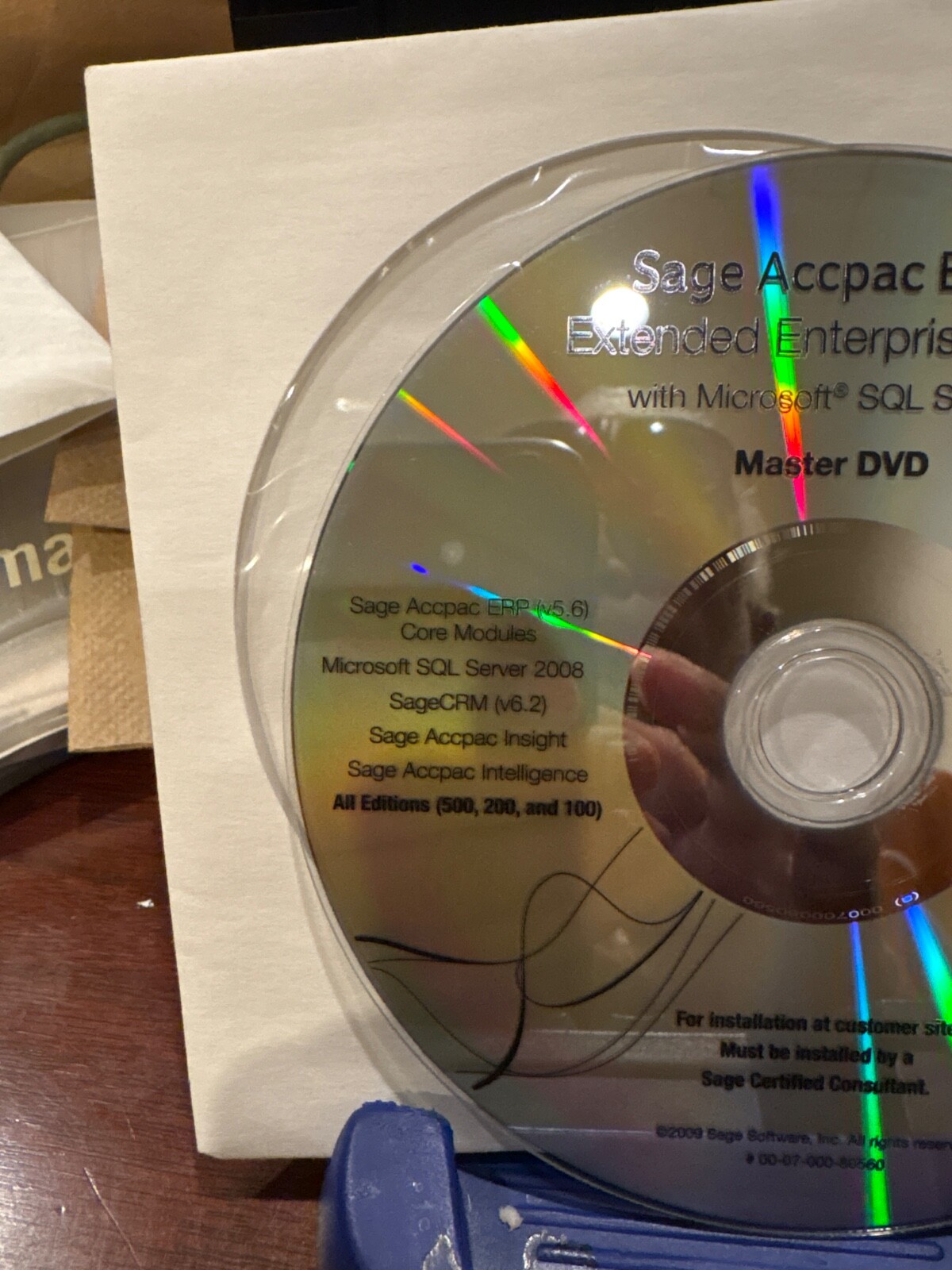 BRAND NEW SAGE ACCPAC ERP EXTENDED ENTERPRISE SUITE WITH SQL SERVER MASTER DVD