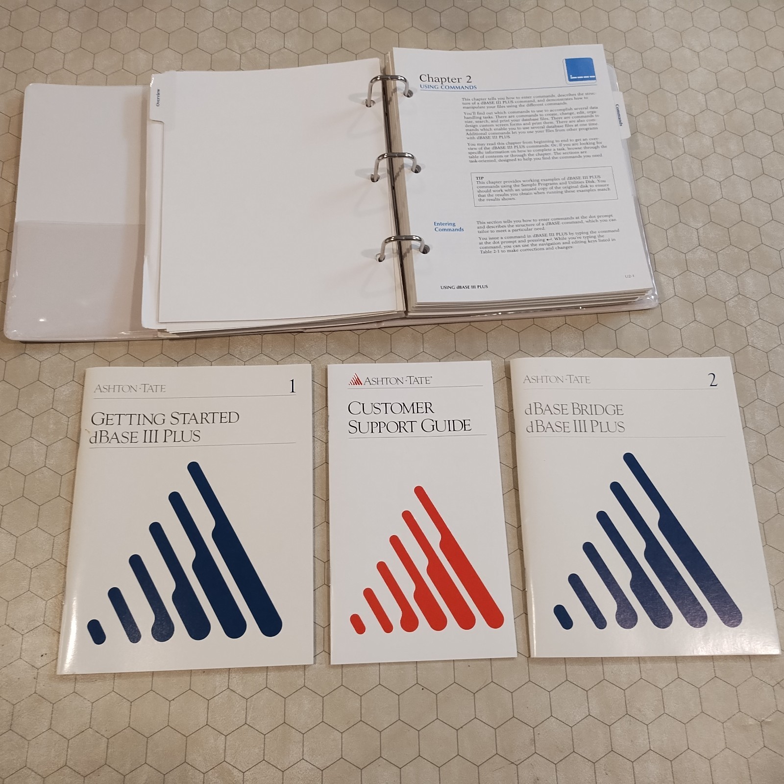 dBase III Plus, Ashton-Tate, 3.5″ disks, original box/manuals, database, 1987!