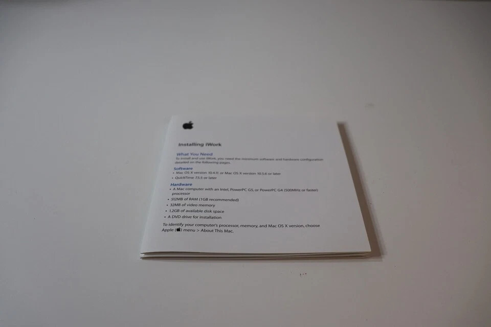 Apple iWork 09 Family Pack V9 0 3 MB943Z A