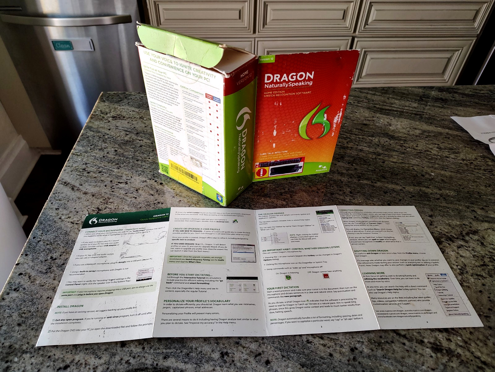 Dragon Naturally Speaking Home Edition 12 ~ Nuance Speech Recognition Software