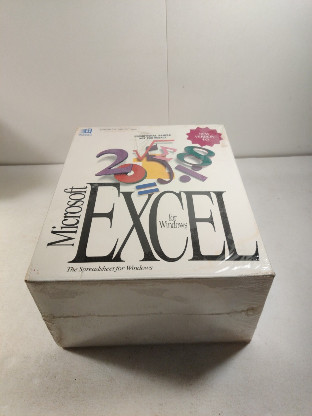 Microsoft Excel 4.0 for Windows Box Set SEALED Promotional Sample Not For Resale