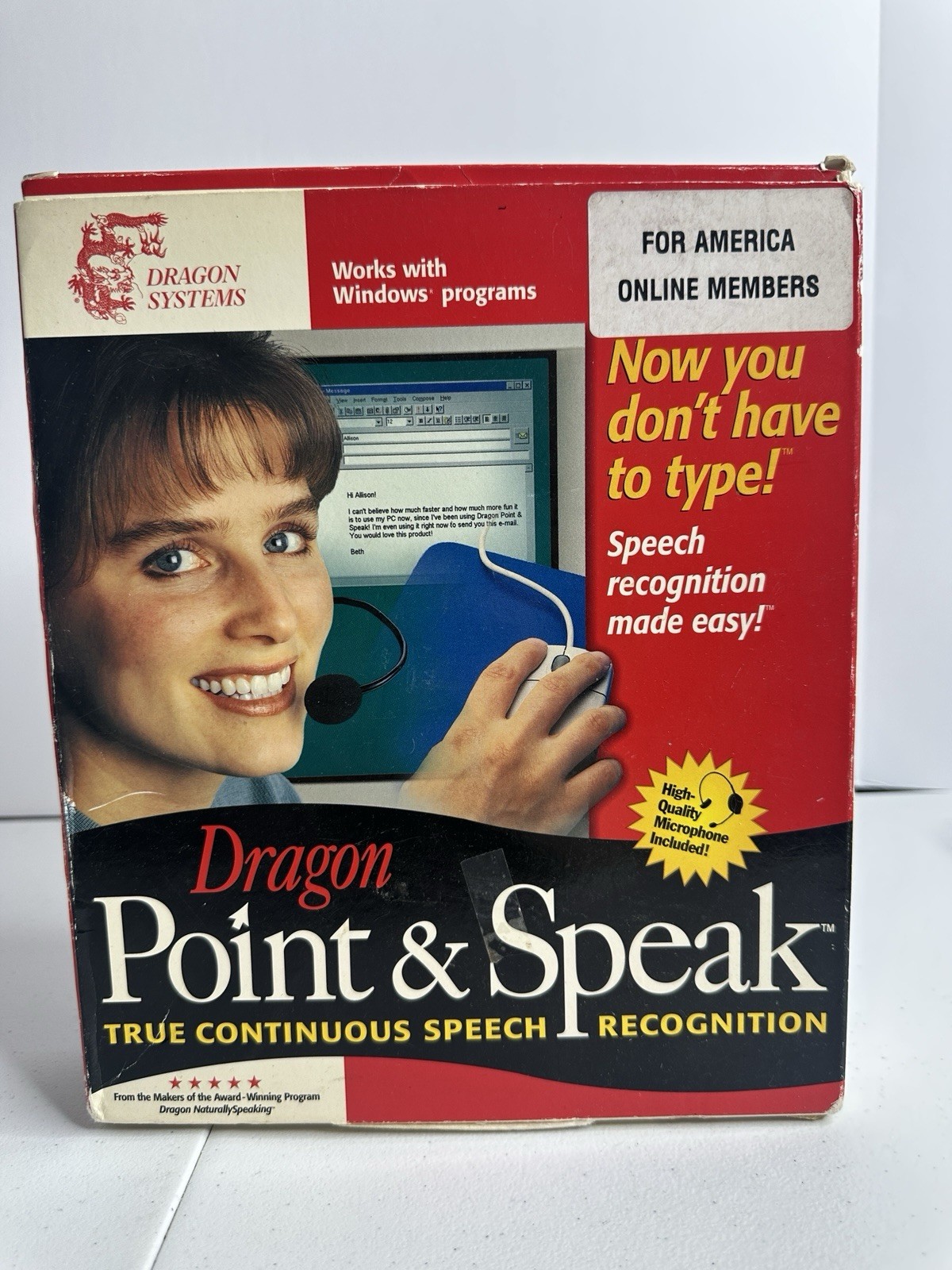 Dragon point and speak true continuous speech recognition – Pre-owned