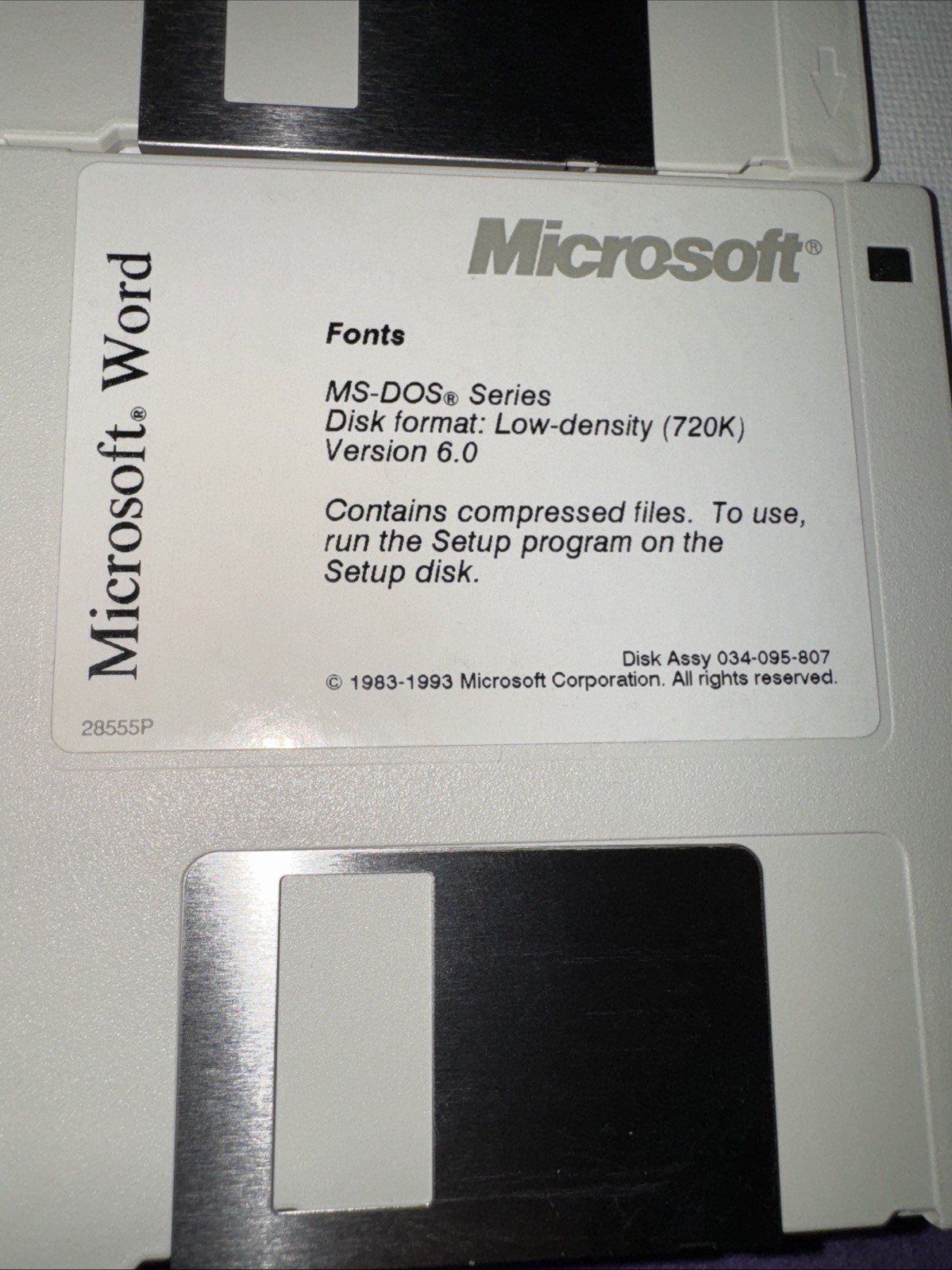 Microsoft Word Floppy INSTALL Diskettes Version 6.0 Apple 9 Disks