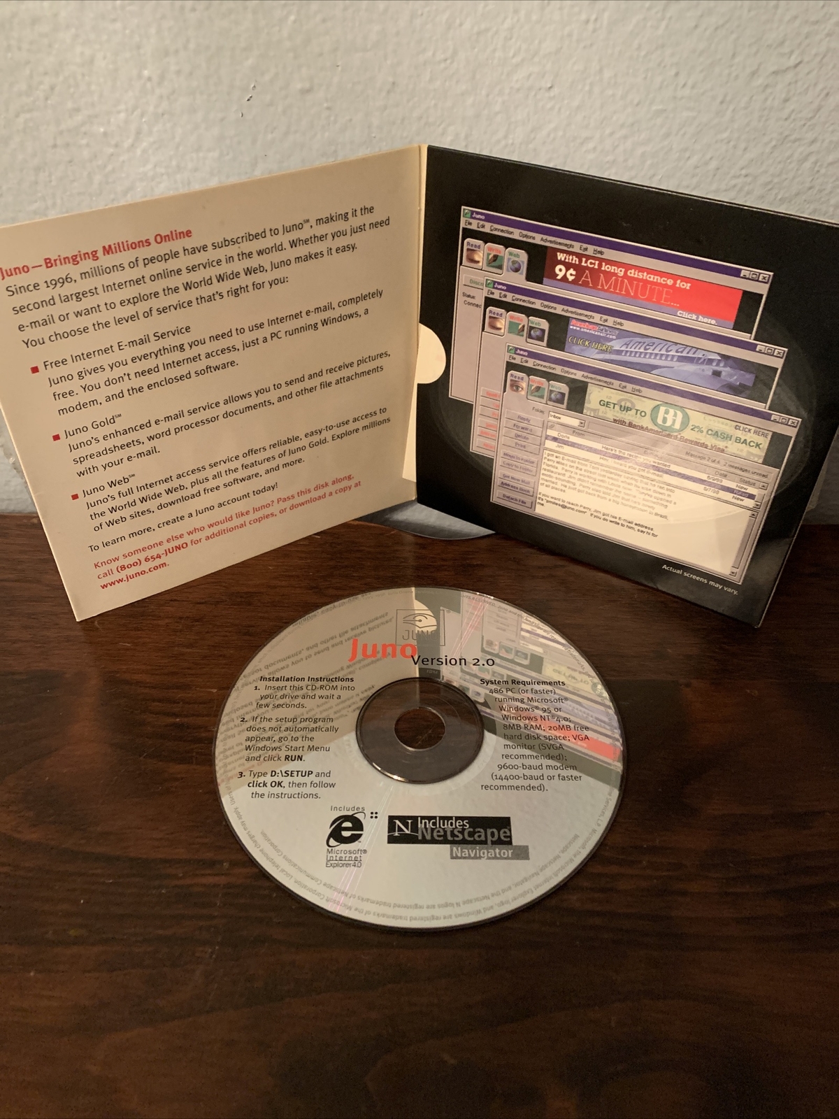 Juno software Program download disc Vintage rare