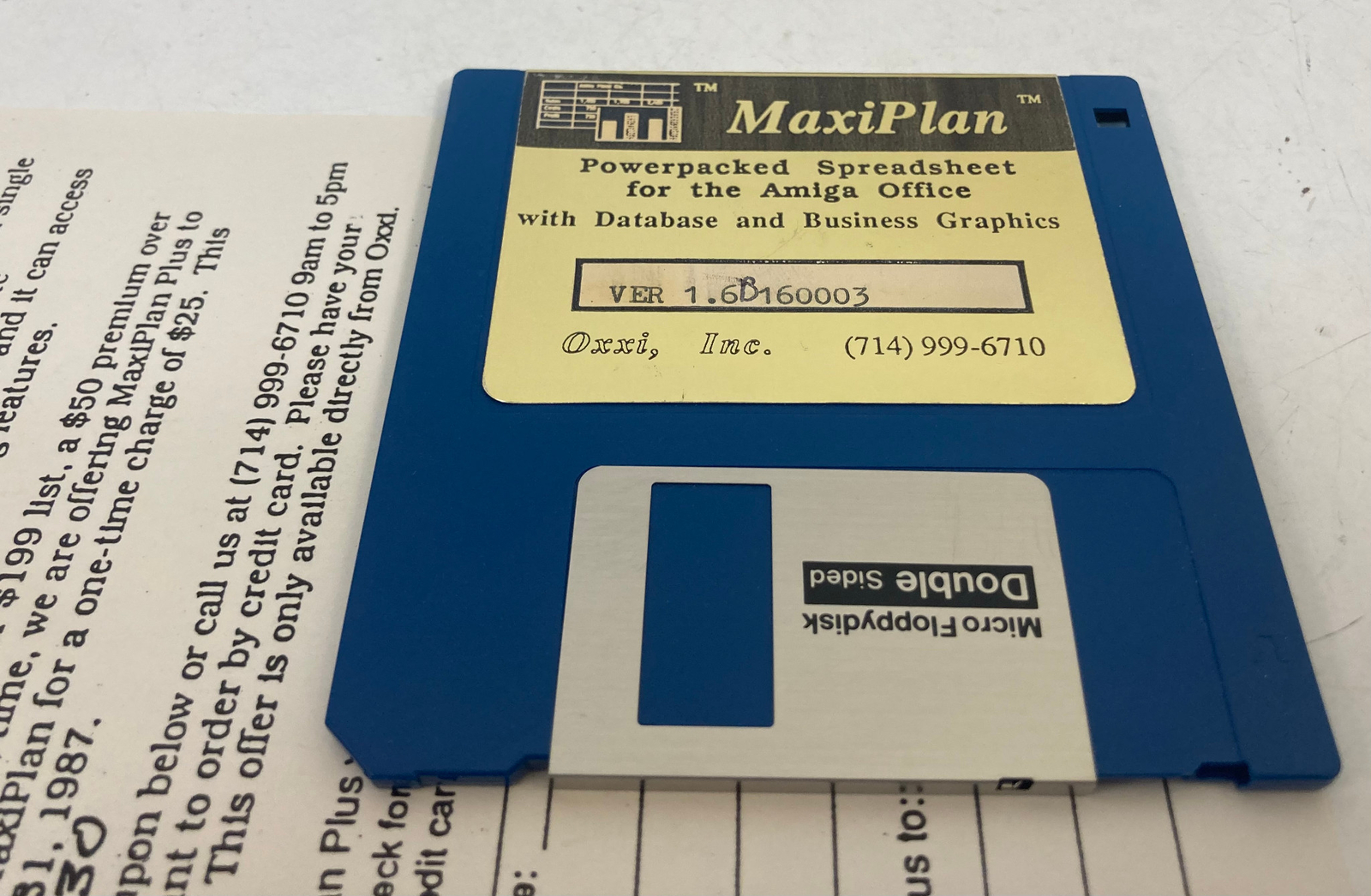 Amiga Maxiplan Program Vintage Software Maxisoft Spreadsheet Analysis