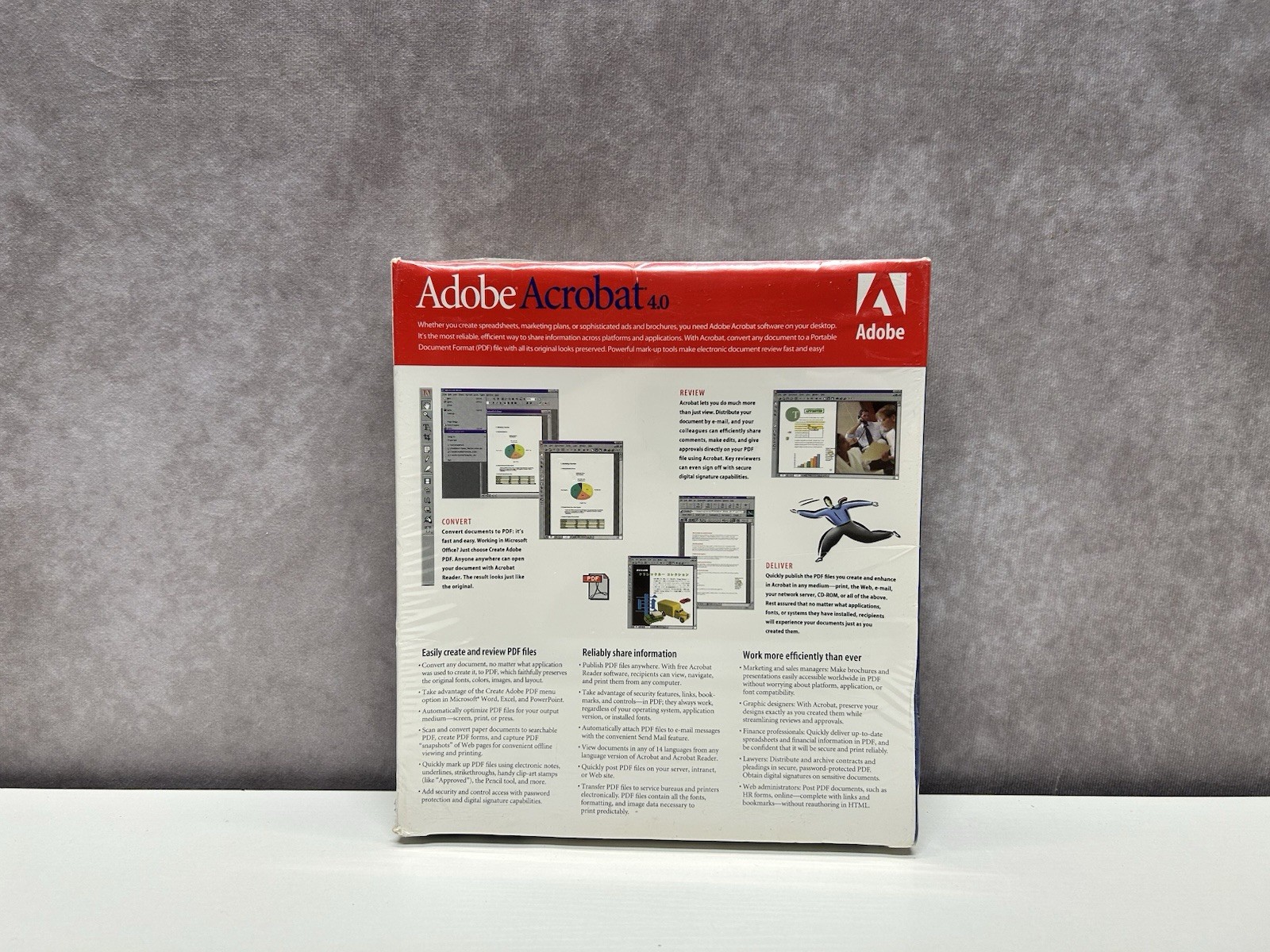 Adobe Acrobat 4.0 for Windows CD-ROM 22001201 New Sealed Retail Version