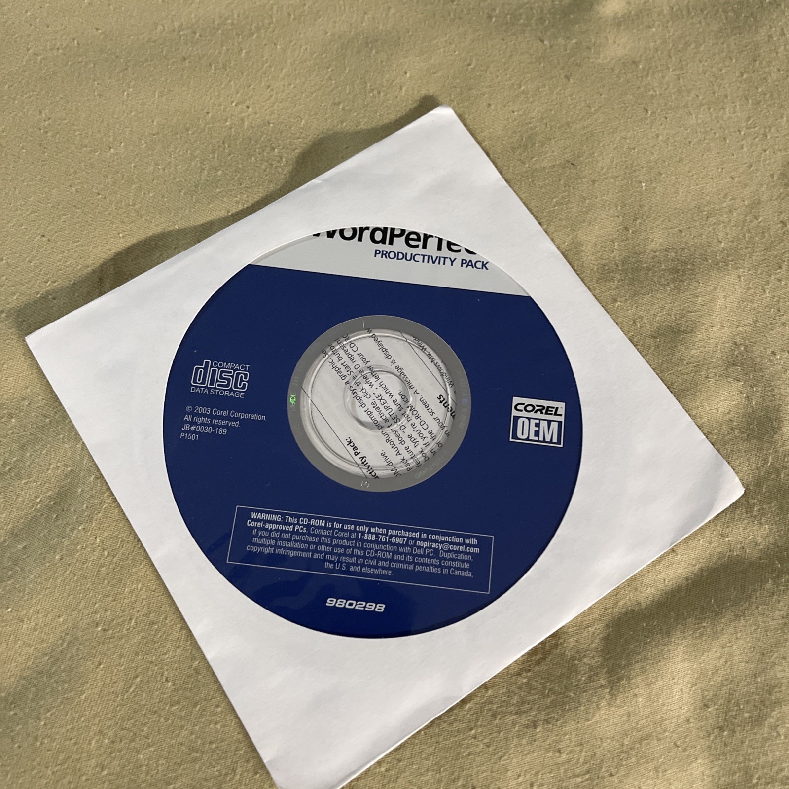 WordPerfect Productivity Pack by Corel Brand New Sealed Dell P/N T7166 980298