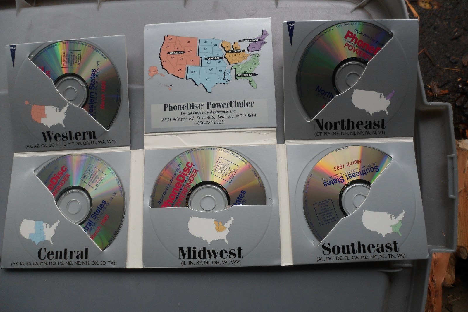 PhoneDisc POWERFINDER 1995 edition Full 5 CD BOXED SET