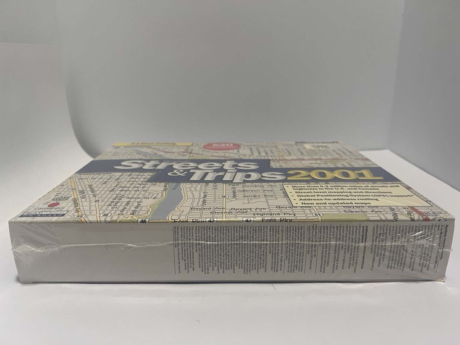 Vintage Microsoft Streets & Trips 2001 PC Software Program Brand New Sealed NOS