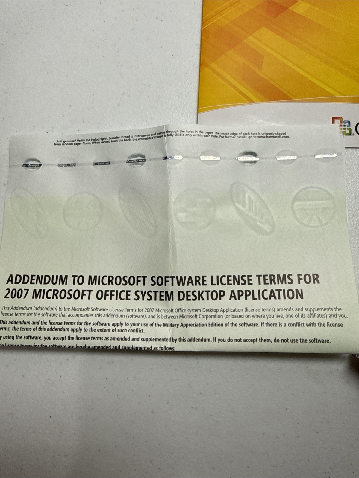 Microsoft Office Standard 2007 (Military Appreciation Edition) W/ Product Key