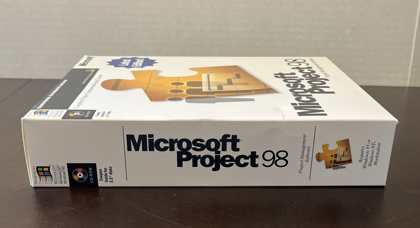 Microsoft Project 98 Latest Edition Project Management Software Windows 95 Or NT