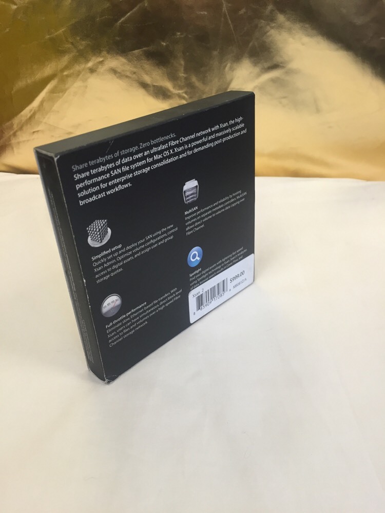 Apple Xsan 2 Retail MB081Z/A Software MultiSAN Share Files Fiber Speed OS X